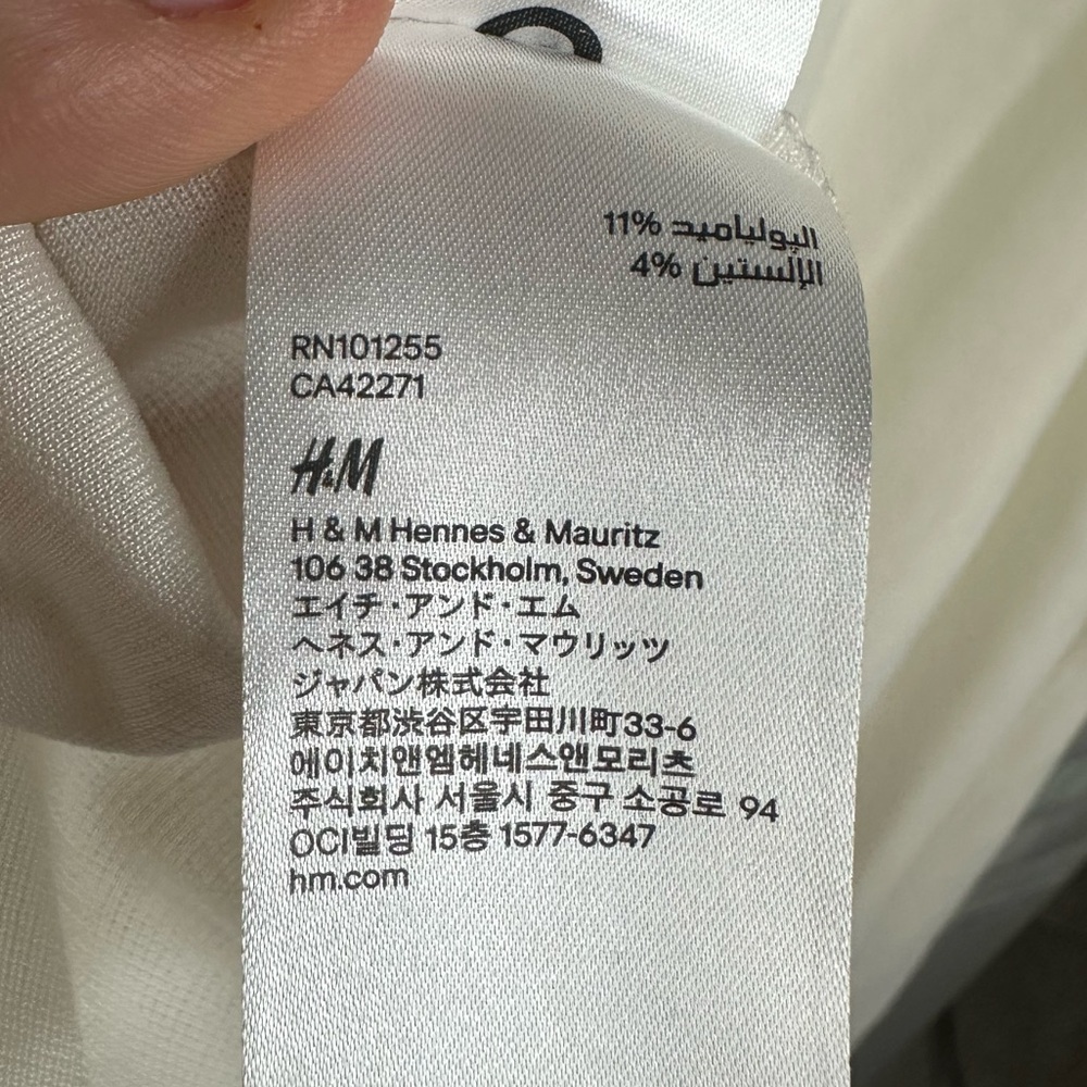 EUC H&M High Neck Shoulder Cutout Cream Midi Sundress NWT Size 8 (RN101255) - Picture 11 of 15